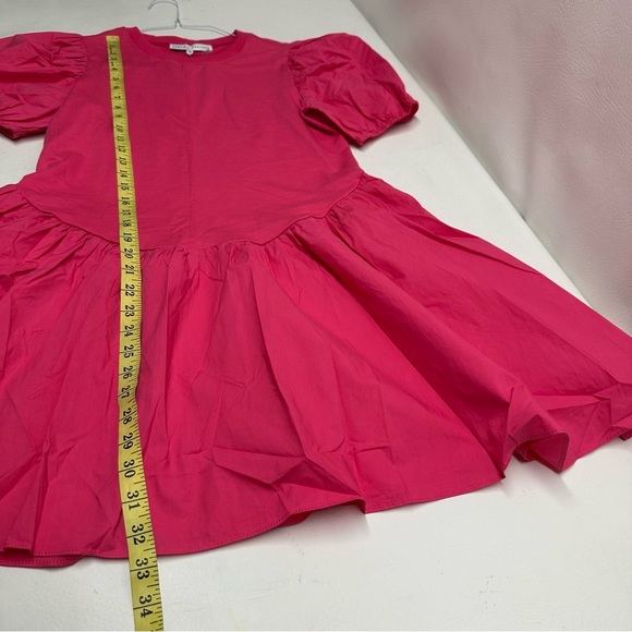 English Factory Pink Puff Sleeve mini Dress size XS NWT - Picture 4 of 9